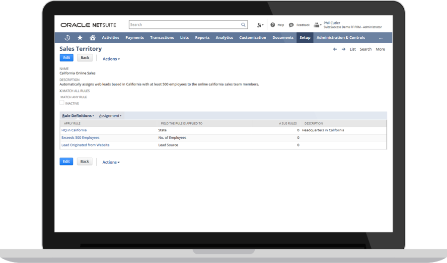 marketing automation screenshot