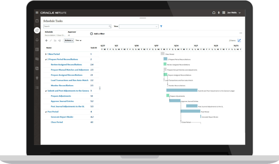 close management dashboard