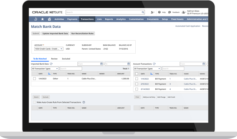 Bank Transaction Matching