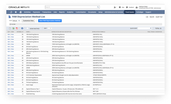 NetSuite dashboard