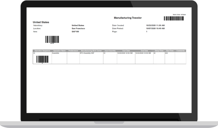 barcoding screenshot