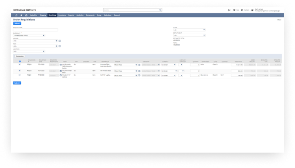 Convert Purchase Requests to Purchase Orders screenshot