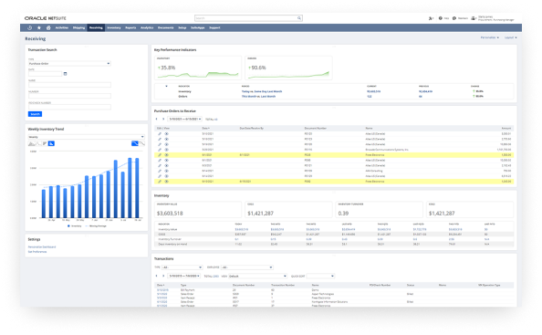 NetSuite procurement screenshot