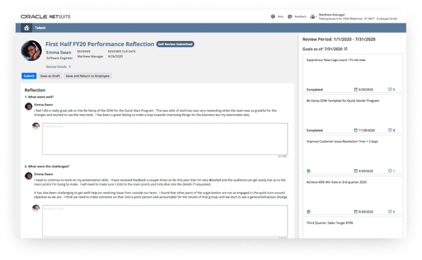 NetSuite Performance Management