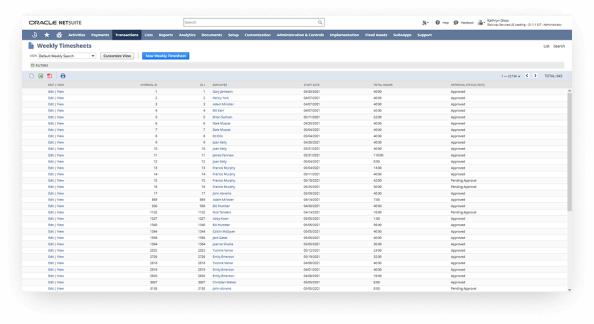 NetSuite Timesheet Management